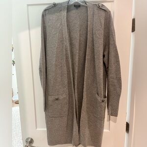 Talbots Heather Gray Knit Cardigan
